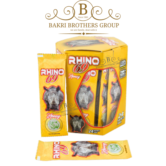 Rhino 69 Honey | 24 Sachets x 20g Each | Case of 12 Boxes | Premium Honey Blend - Image 1