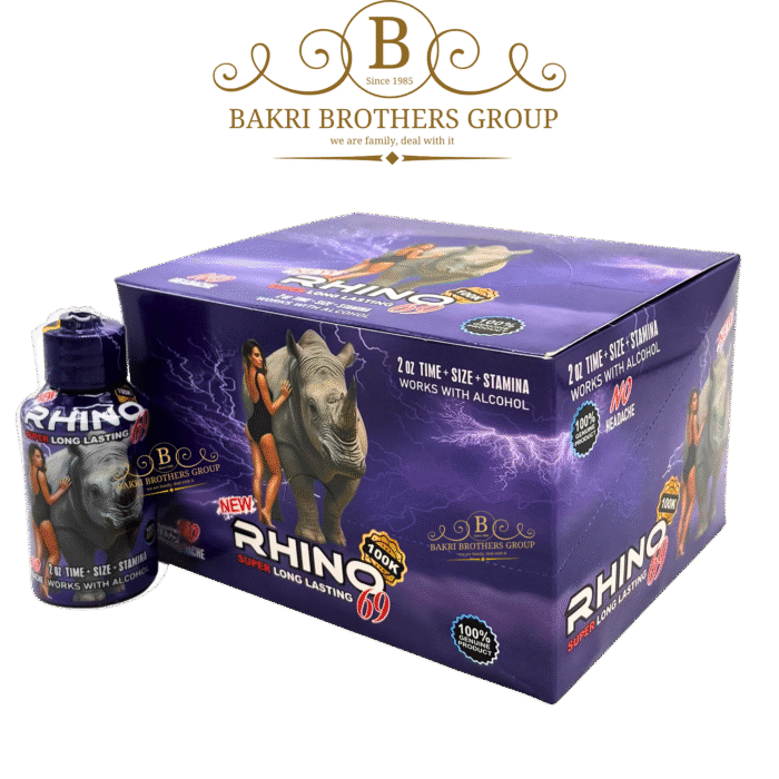 Rhino 69 Super Long Lasting Liquid Shots (Full Box) | Box of 12 Bottles, 2oz Each - Image 1