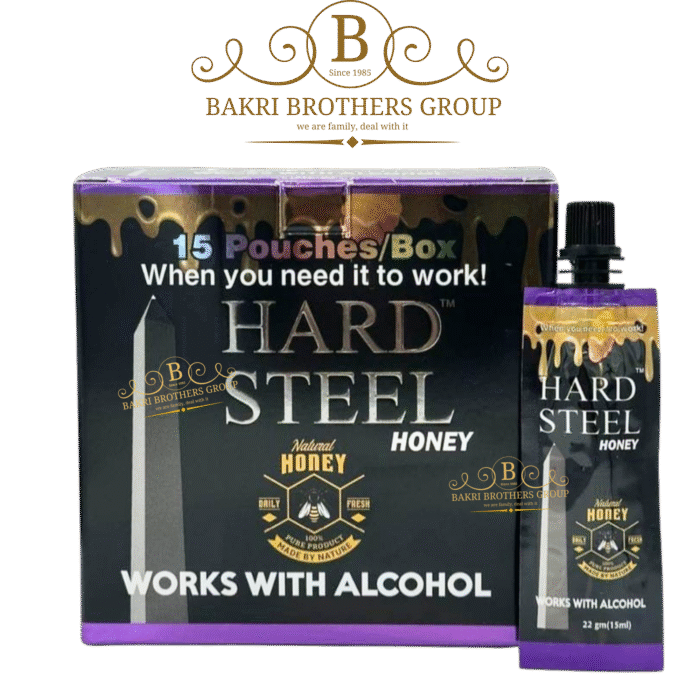 Hard Steel Honey (Purple Edition) | 15 Pouches x 22g Each | Case of 12 Boxes | Works with Alcohol - Image 1
