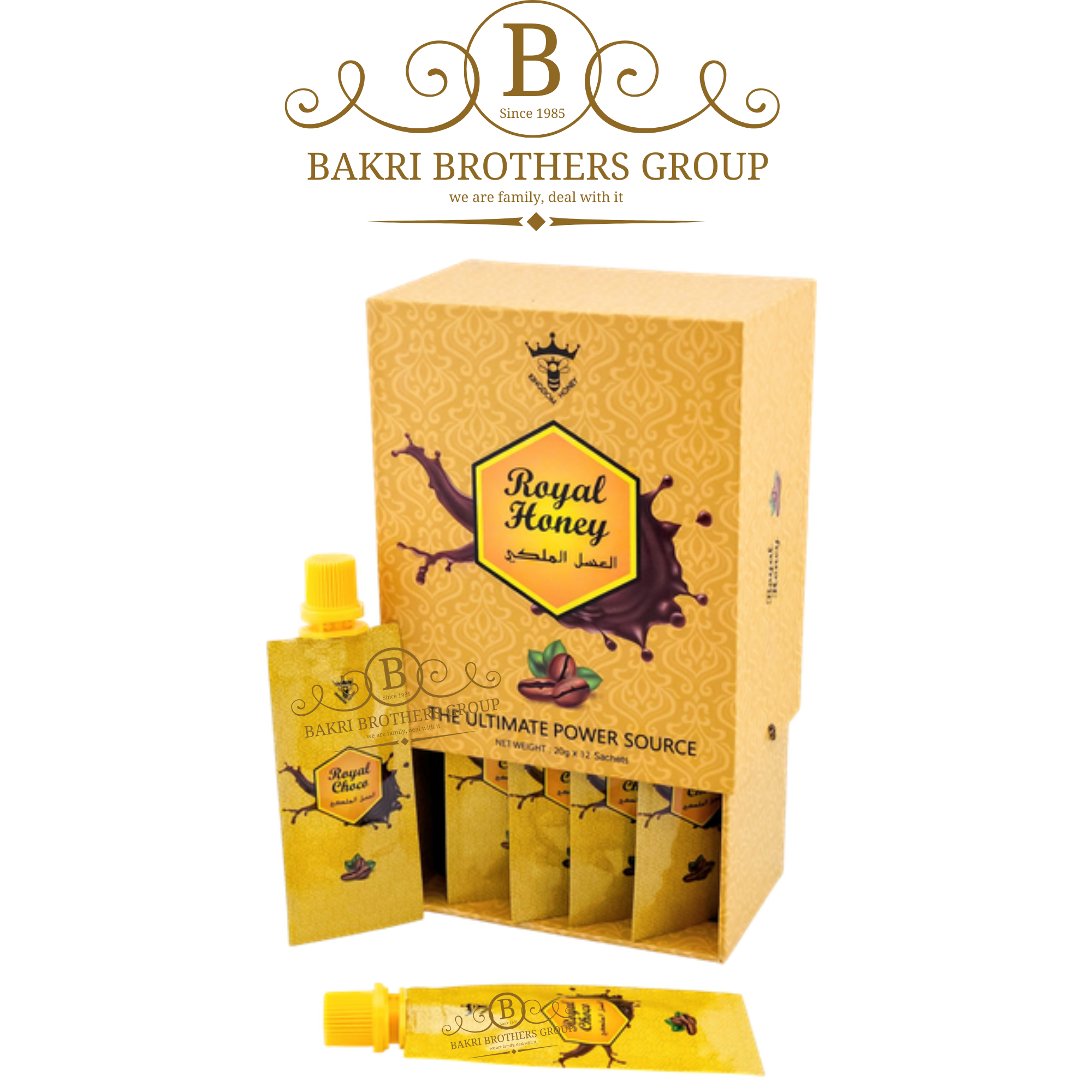 37 Royal Honey Choco Power | 12 Sachets per Box | Case of 12 Boxes - Image 1