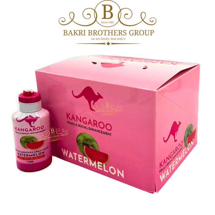 Kangaroo Watermelon Liquid Shots (Full Box) | Box of 12 Bottles, 2.5oz Each - Image 1