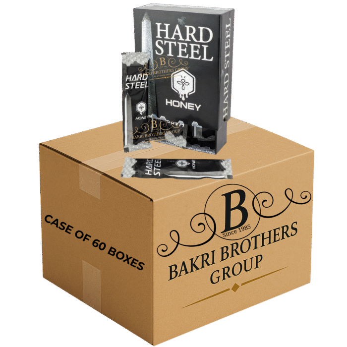 HARD STEEL HONEY – 12 SACHETS/BOX – CASE OF 60 BOXES Premium Honey Blend • Silver Edition Packaging - Image 1