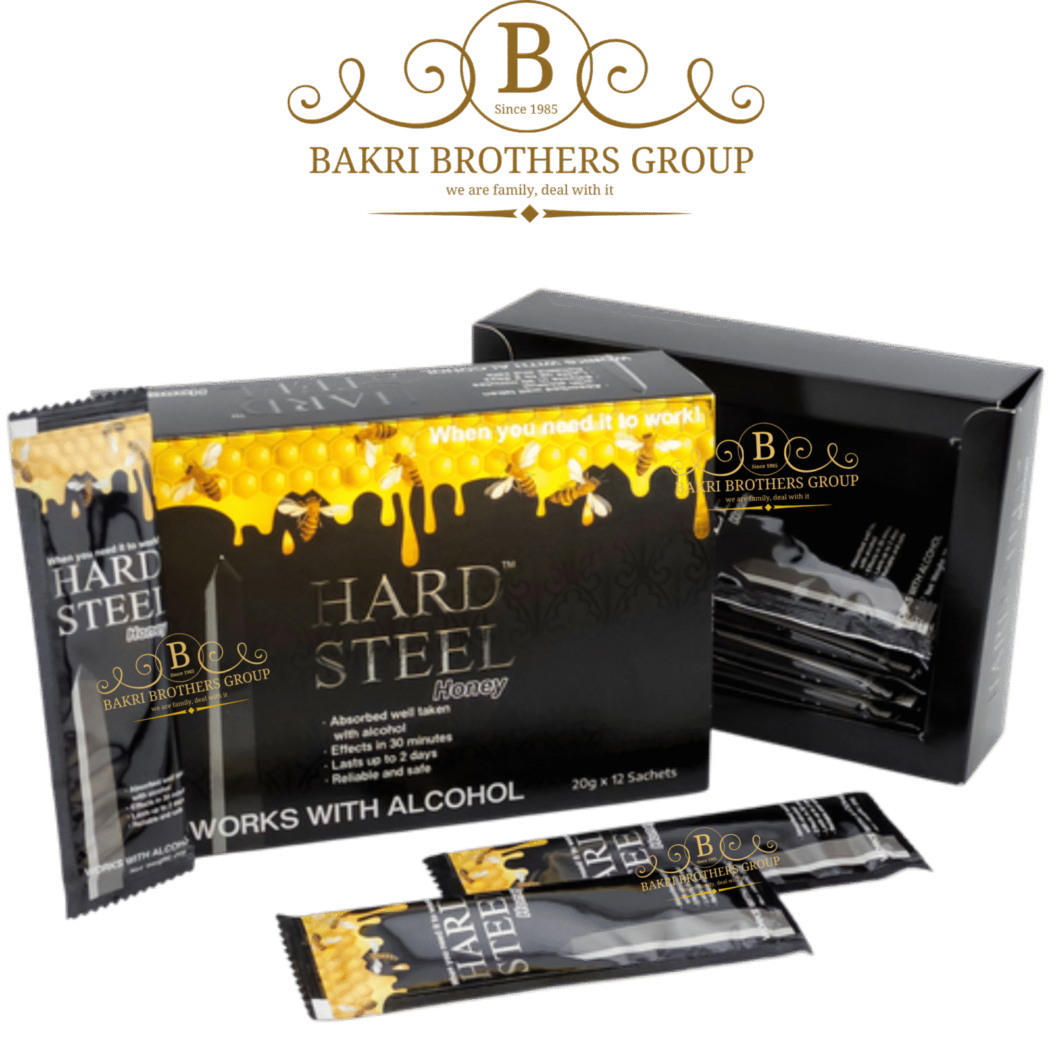 Hard Steel Extreme Honey Sachets | 12 Sachets per Box | Case of 12 ...