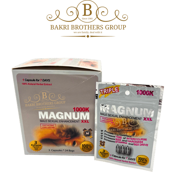 MAGNUM 1000K Male Sexual Enhancement Supplement | Box of 72 Capsules - Image 1
