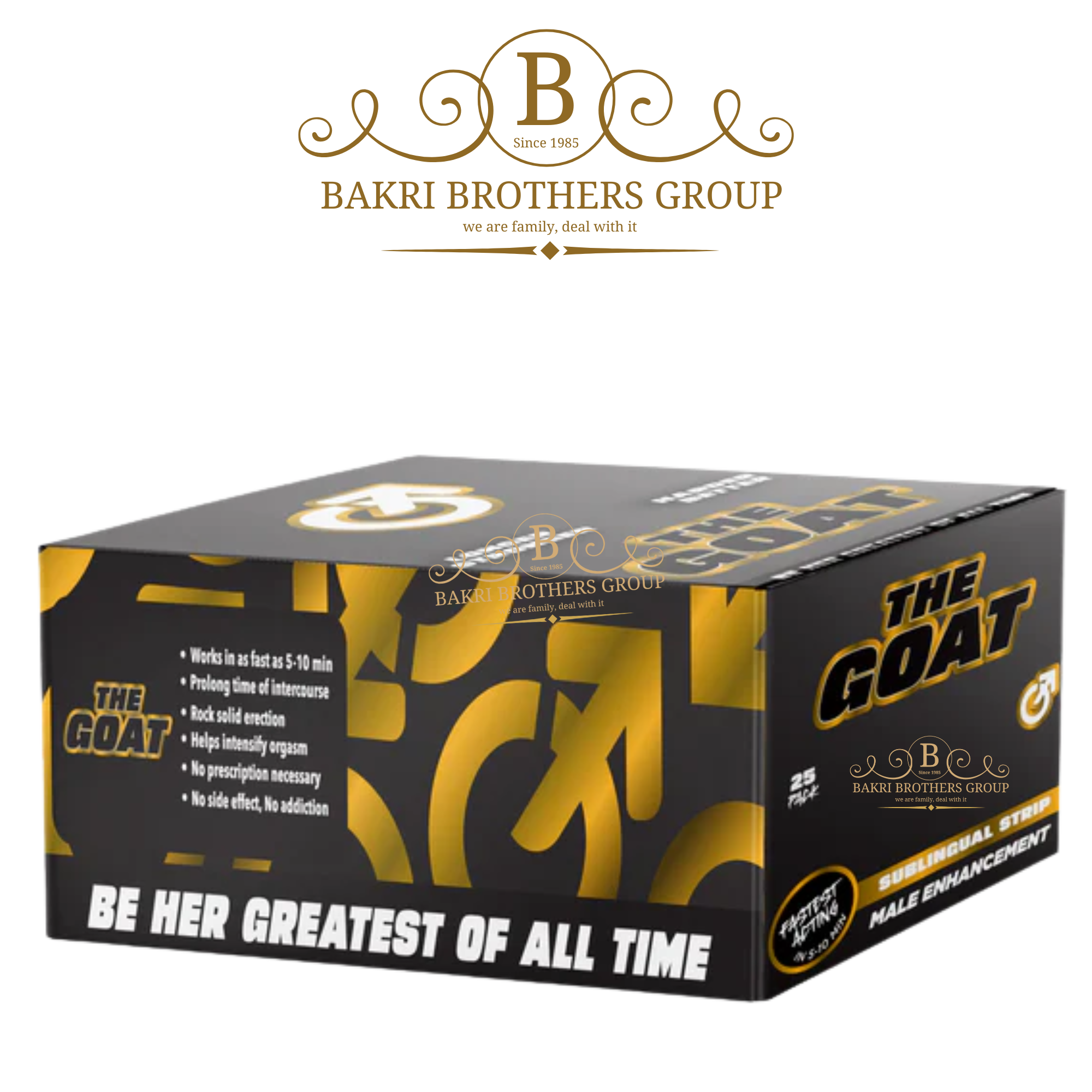 OK The GOAT Fast-Acting Male Enhancement Sublingual Strips – 25 Pack Full Box - Image 1