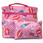 Cosmetic Makeup Bag Set with Matching Pouch | Assorted Designs & Colors | Zipper Closure | Box of 36 (Mixed Variants) - Image 2