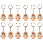 Cute Baby Doll Keychain | Case of 12 | Wholesale Mini Character Keychains