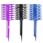Carbon Antistatic Tail Comb | Fine & Wide Tooth Styling Comb | Bag of 12