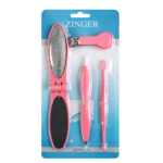 ZINGER Professional Pedicure & Nail Care Set | Foot File, Clippers & Cuticle Tools | Complete Manicure Kit | 36 per Case