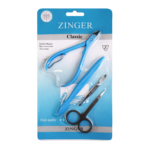 ZINGER Classic Manicure & Cuticle Care Set | Cuticle Nipper, Scissors & Tools | Box of 36 Pieces