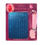 Nail Art Stamping Kit | Stamping Plate with Scraper & Stamper | Case of 12
