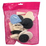 Cosmetic Makeup Sponge Assortment Bag | Mixed Shapes & Sizes | Box of 12 Bags