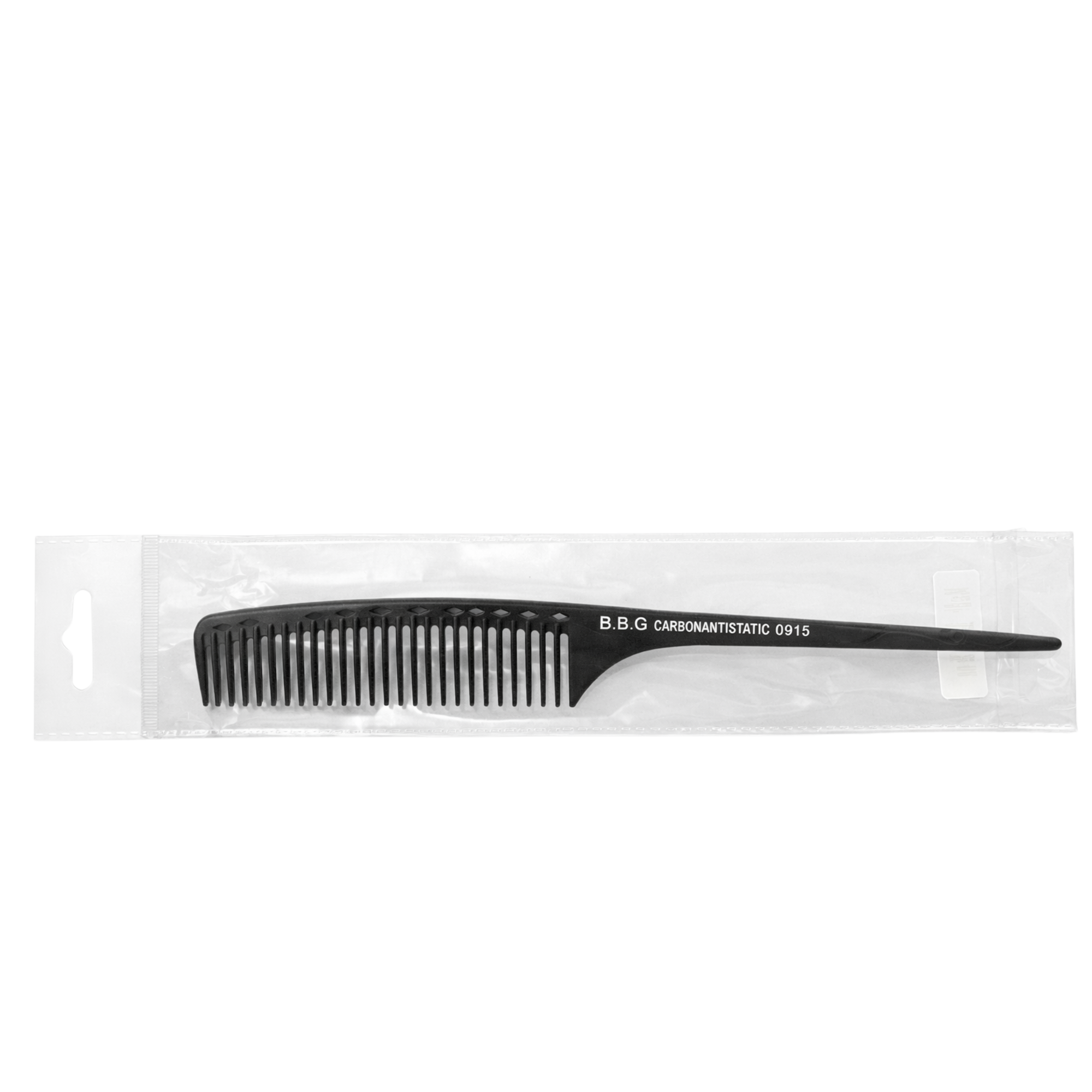 box of 72 (3) Carbon Antistatic Tail Comb | Fine Tooth Styling Comb | Black | Bag of 12 - Image 1