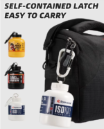 Hot Selling Mini Portable PVC Protein Powder Storage Bottle Gym Workout Keychain, Case of 50 - Image 11