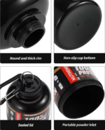 Hot Selling Mini Portable PVC Protein Powder Storage Bottle Gym Workout Keychain, Case of 50 - Image 12