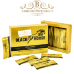 Black Horse Vital Honey Sachets | Royal Jelly, Panax Ginseng & Rainforest Herbs | 24 Sachets per Box | Case of 12 Boxes