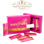 Black Horse Vital Honey for Her | Royal Jelly, Panax Ginseng & Rainforest Herbs | 24 Sachets per Box | Case of 12 Boxes