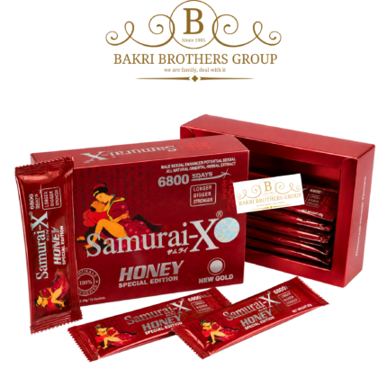 Samurai-X 6800 Red Honey Sachets | Special Edition New Gold | 5 Days Formula | 12 Sachets per Box | Case of 12 Boxes